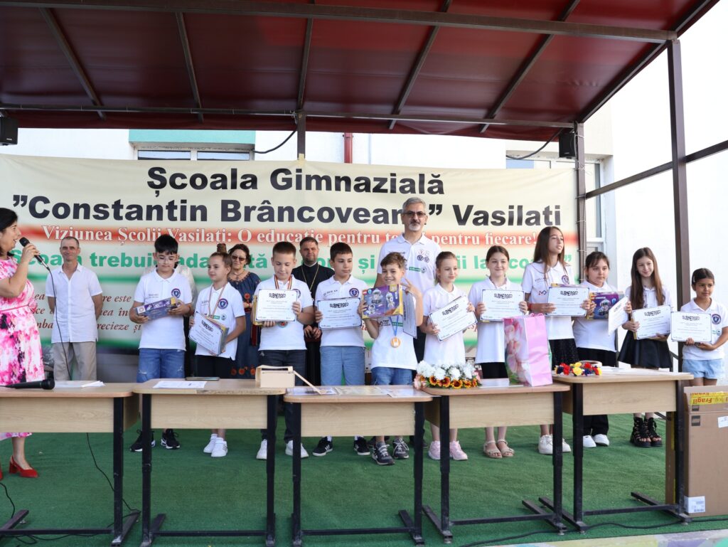 Premierea copiilor de la clubul de robotică de la Școala Gimnazială Constantin Brâncoveanu Vasilați participanți la competiția Națională FIRST LEGO League