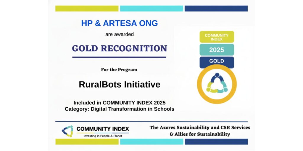 Asociația ARTESA primește distincția GOLD Recognition în cadrul Community Index 2025 la categoria „Transformare Digitală în Școli”